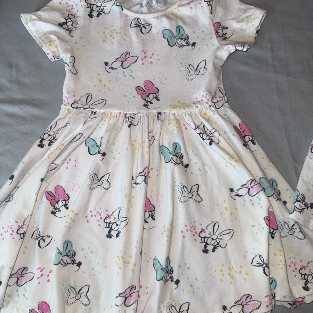 Charming Kids Dress with Cartoon Print